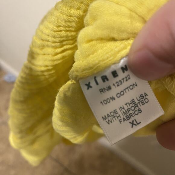 Xirena Reagan Gauzy Cotton Midi Dress In Limon Yellow Size XL - Picture 11 of 12